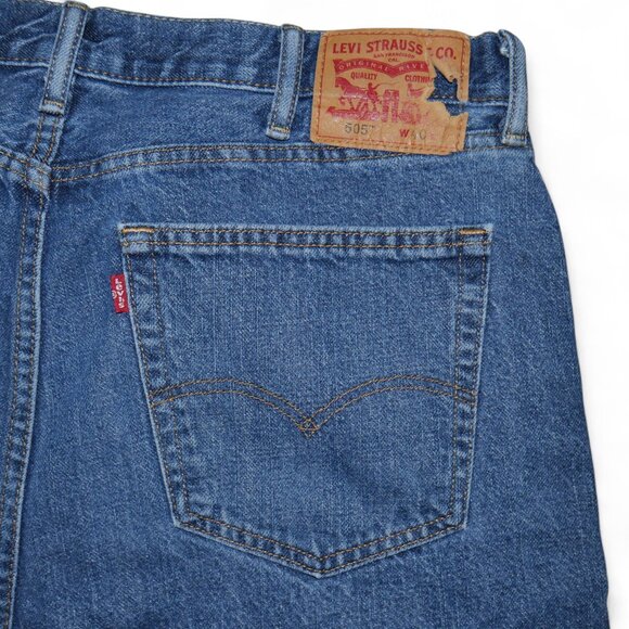 Levi's 505 Men’s Size 40 Jean Shorts Jorts Stonewashed Denim EUC - Picture 5 of 9